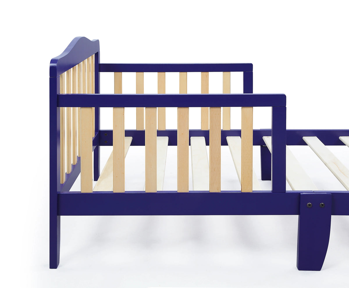 Olive & Opie Twain Toddler Bed, Red/Blue Finish