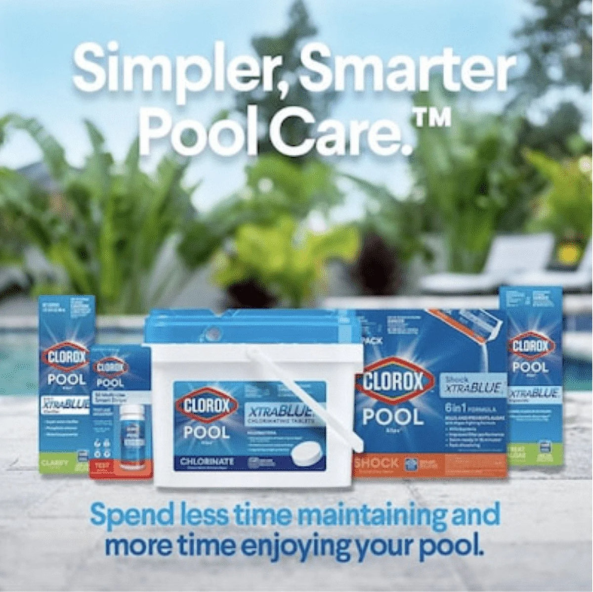 Clorox Pool&Spa XtraBlue 3" Long Lasting Chlorinating Tablets 25 lb