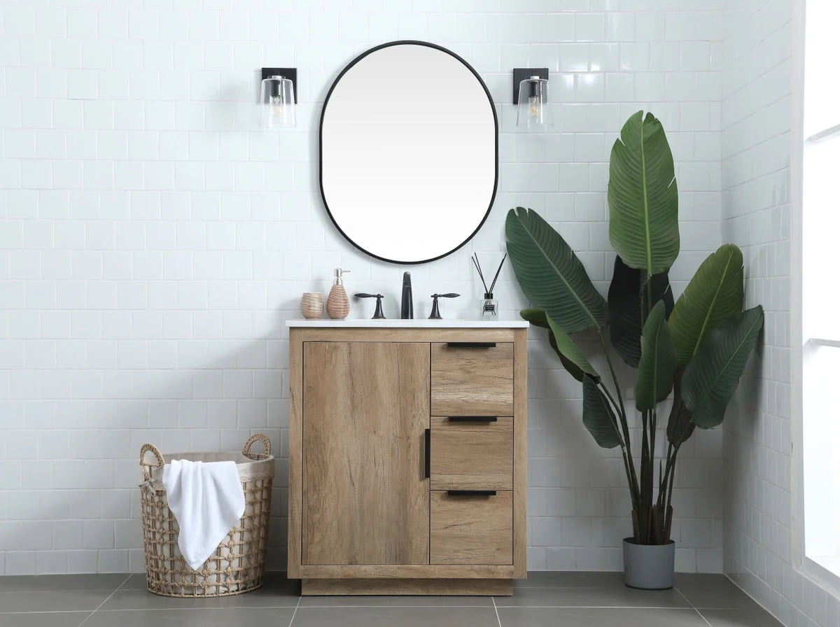 Elegant Kitchen and Bath 30 Inch Single Bathroom Vanity In Grey
