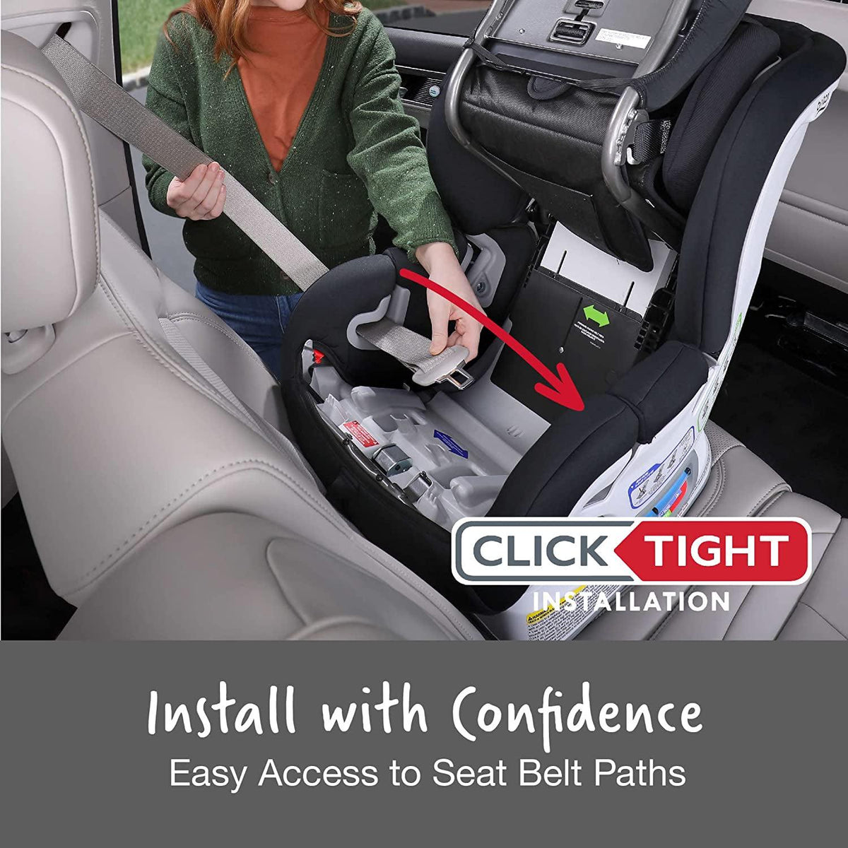 Britax Marathon Clicktight Convertible Car Seat. Mod Ivory SafeWash