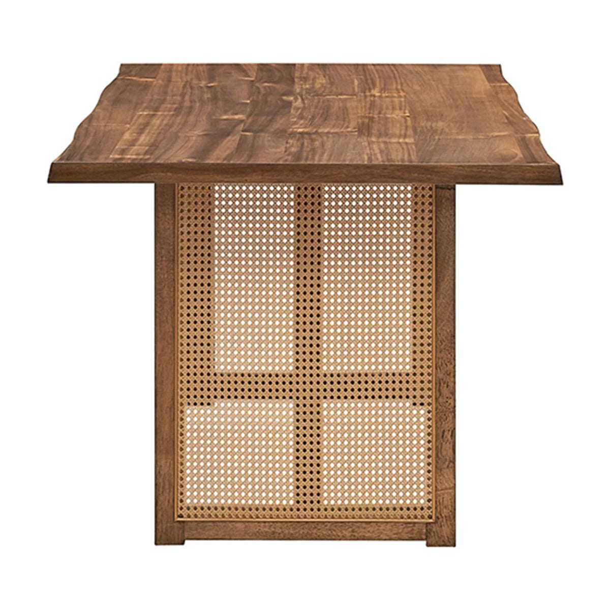 70.87 Inch Rectangular Waves Dining Table,Wooden Dining Table for 6 Persons,Mid Century Modern Large Kitchen Table for Living Room,Bohemian Dining Table