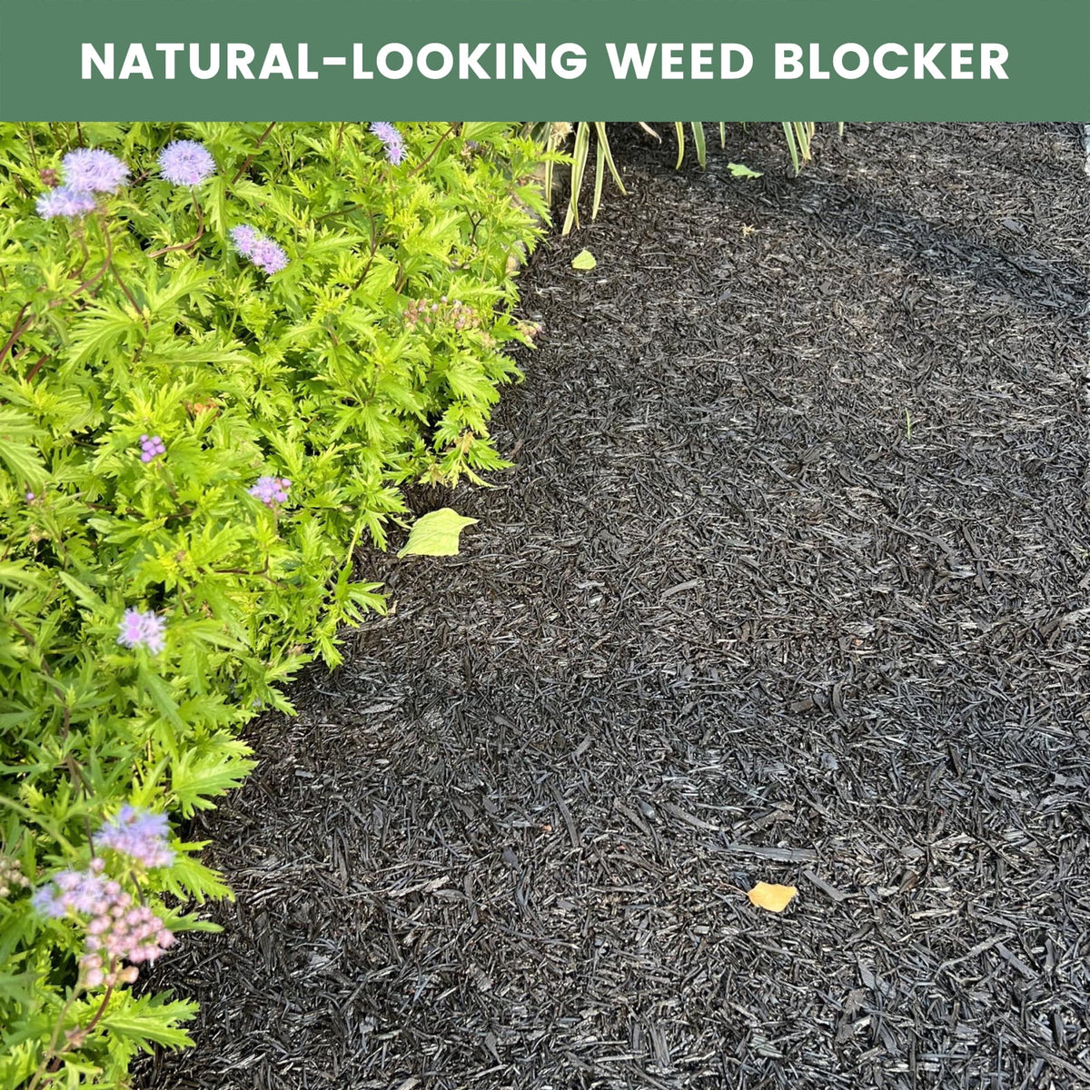 2 Pack Rubber Mulch Roll Mat for Landscaping Recycled Rubber Walkway Black Permanent Mulch Pathway Playground 8' x 2