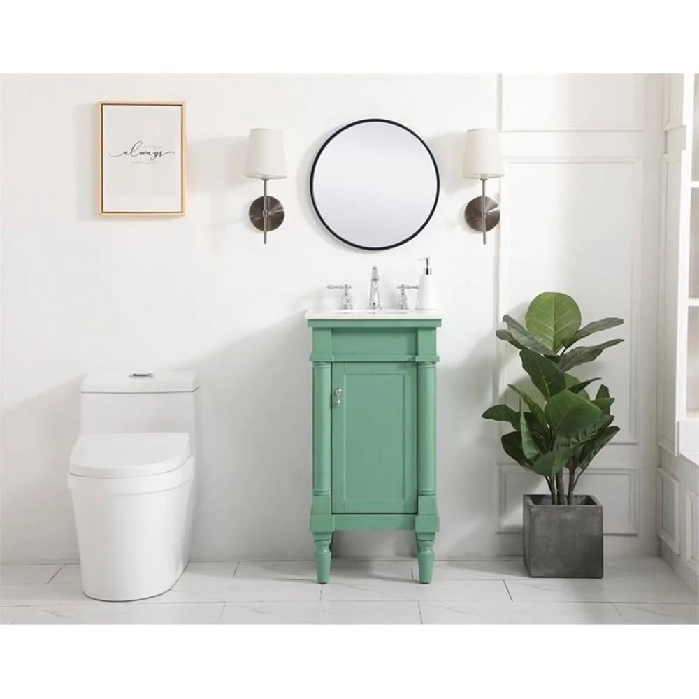 18.5 inch single bathroom vanity in blue