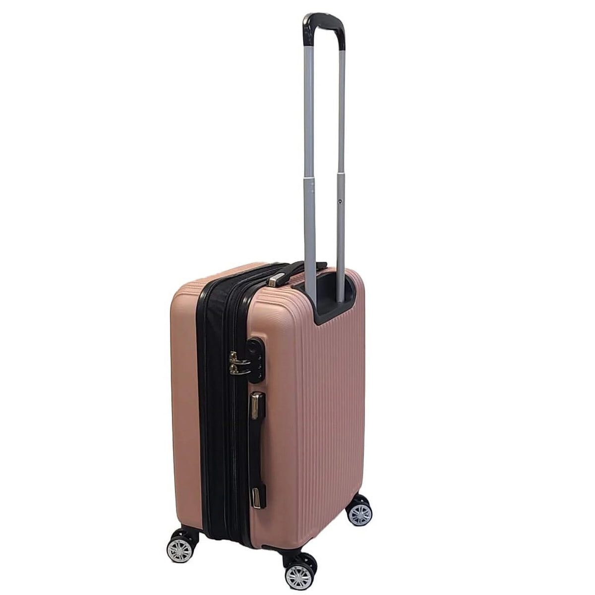 K-Cliffs 3pcs Luggage Set Lightweight Expandable Hard sided ABS Spinner Travel Suitcase  Black