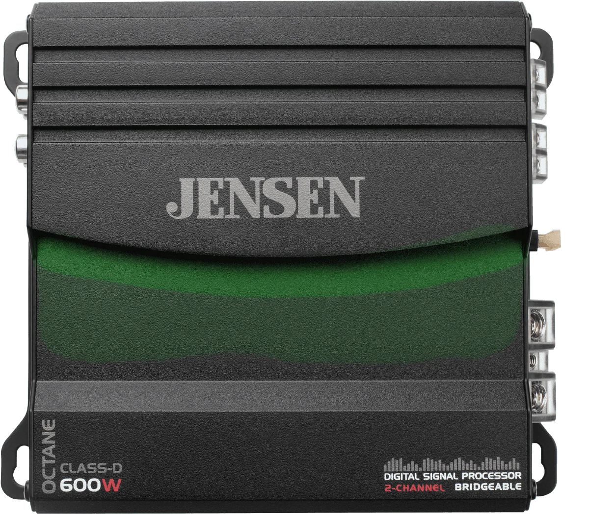 JENSEN XDA92RB Class D 2 Channel Bridgeable Amplifier with 80 Watts x 2 RMS, 600 Watts