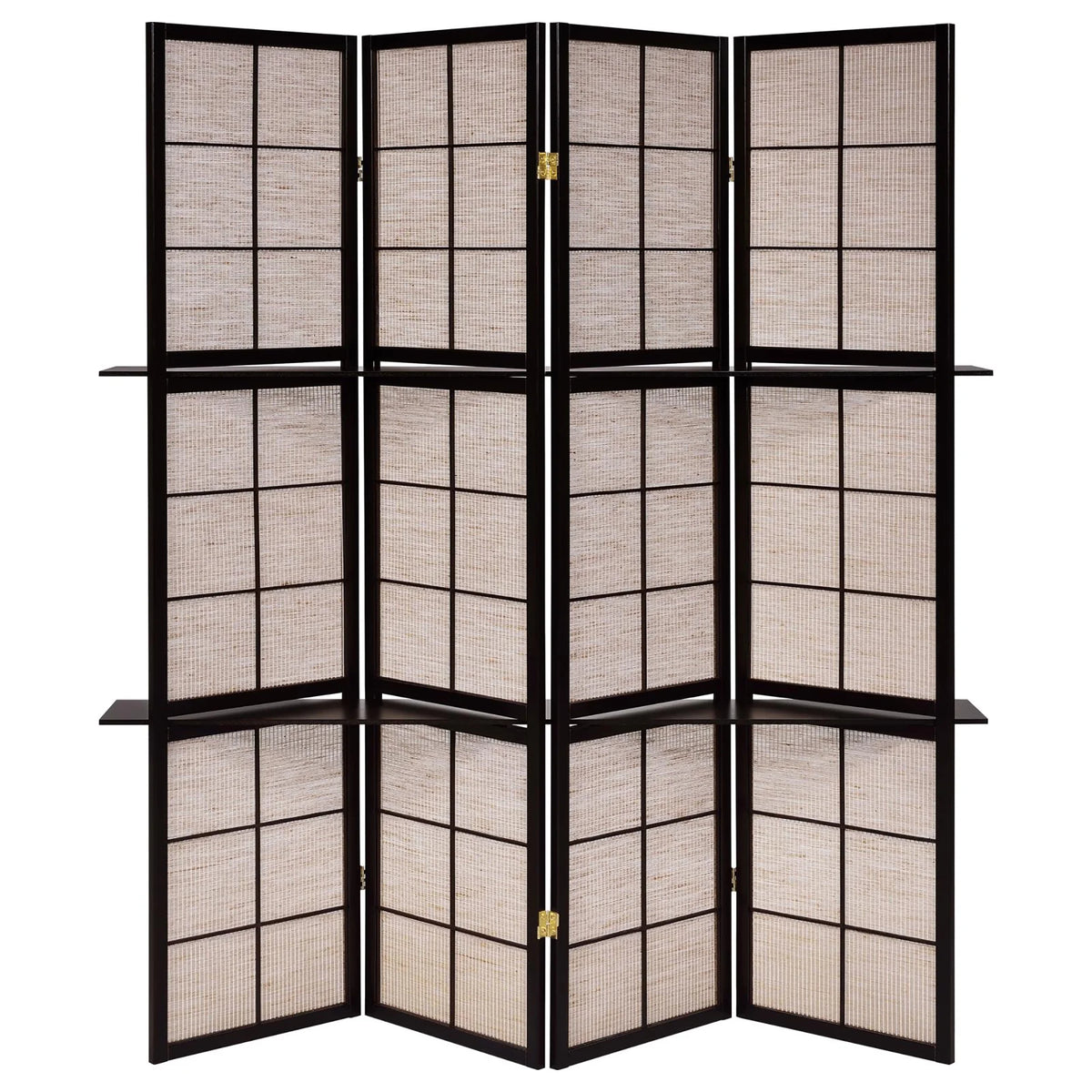 Privacy Screen 82.8'' W x 65'' H 6 - Panel Solid Wood Folding Room Divider, Natural,Outdoor Privacy Screen