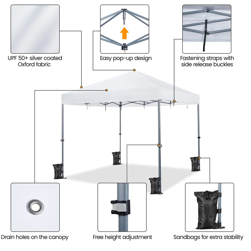 Renwick 12x12ft Pop-up Canopy Tent, Blue