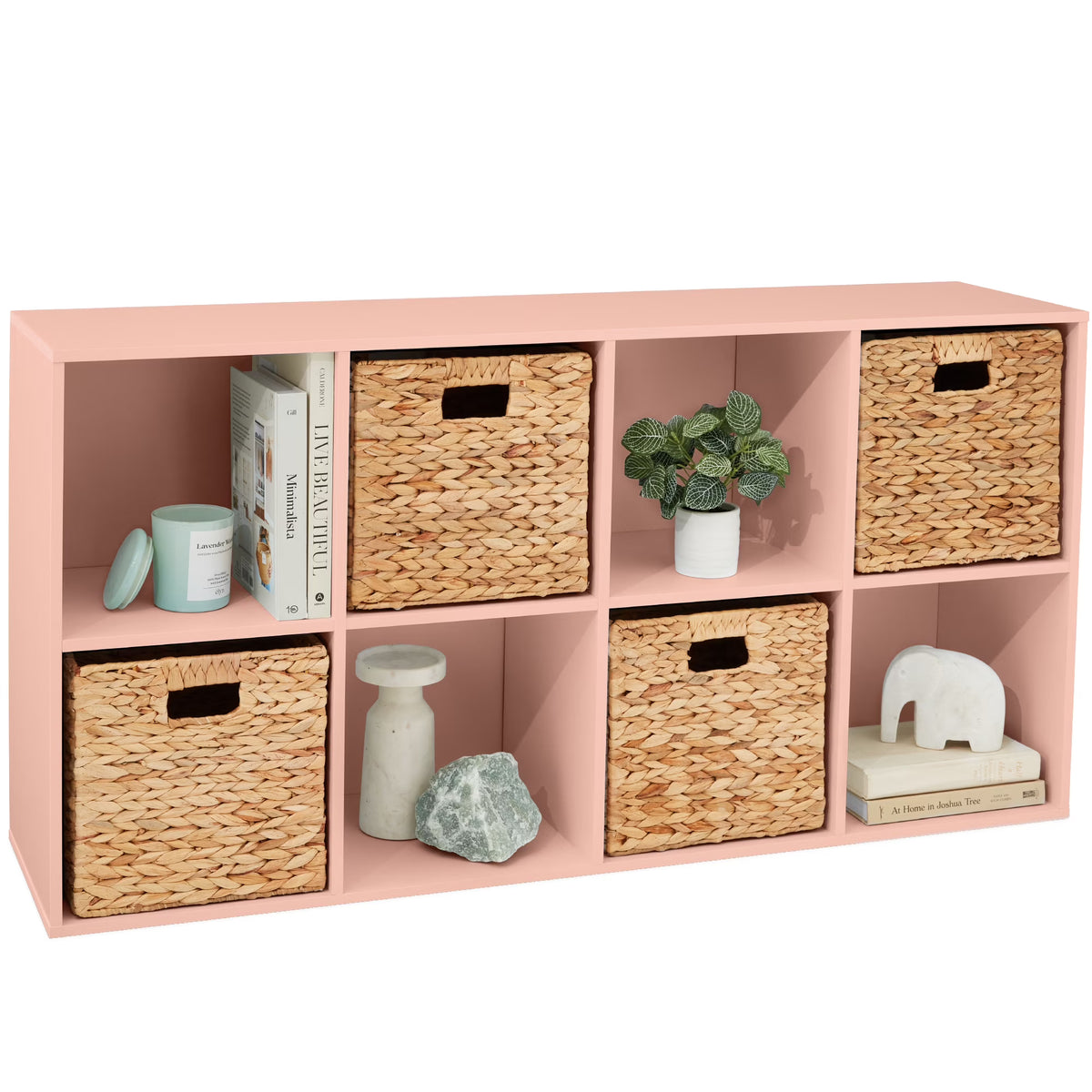 Best Choice Products 8-Cube Bookshelf, 11in Display Storage System, Organizer w/ Removable Back Panels - Black