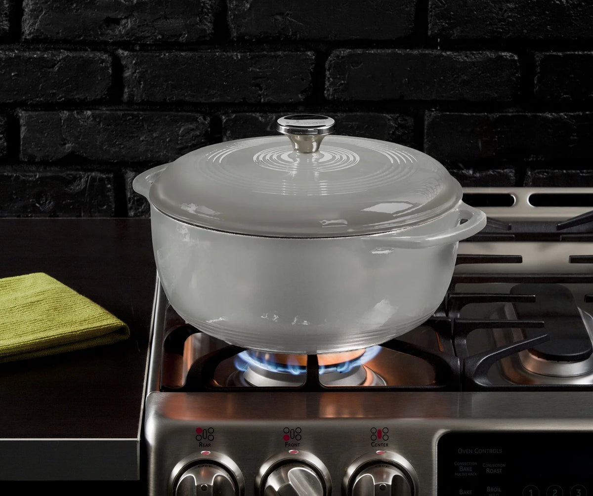 Lodge Enameled Cast Iron 6 Quart Blue Dutch Oven & Cover
