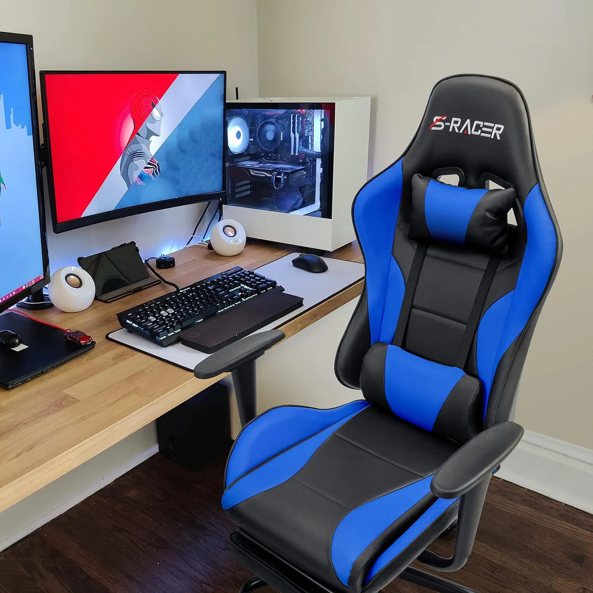 Lacoo High Back Gaming Chair Ergonomic Gaming Computer Chair,Black