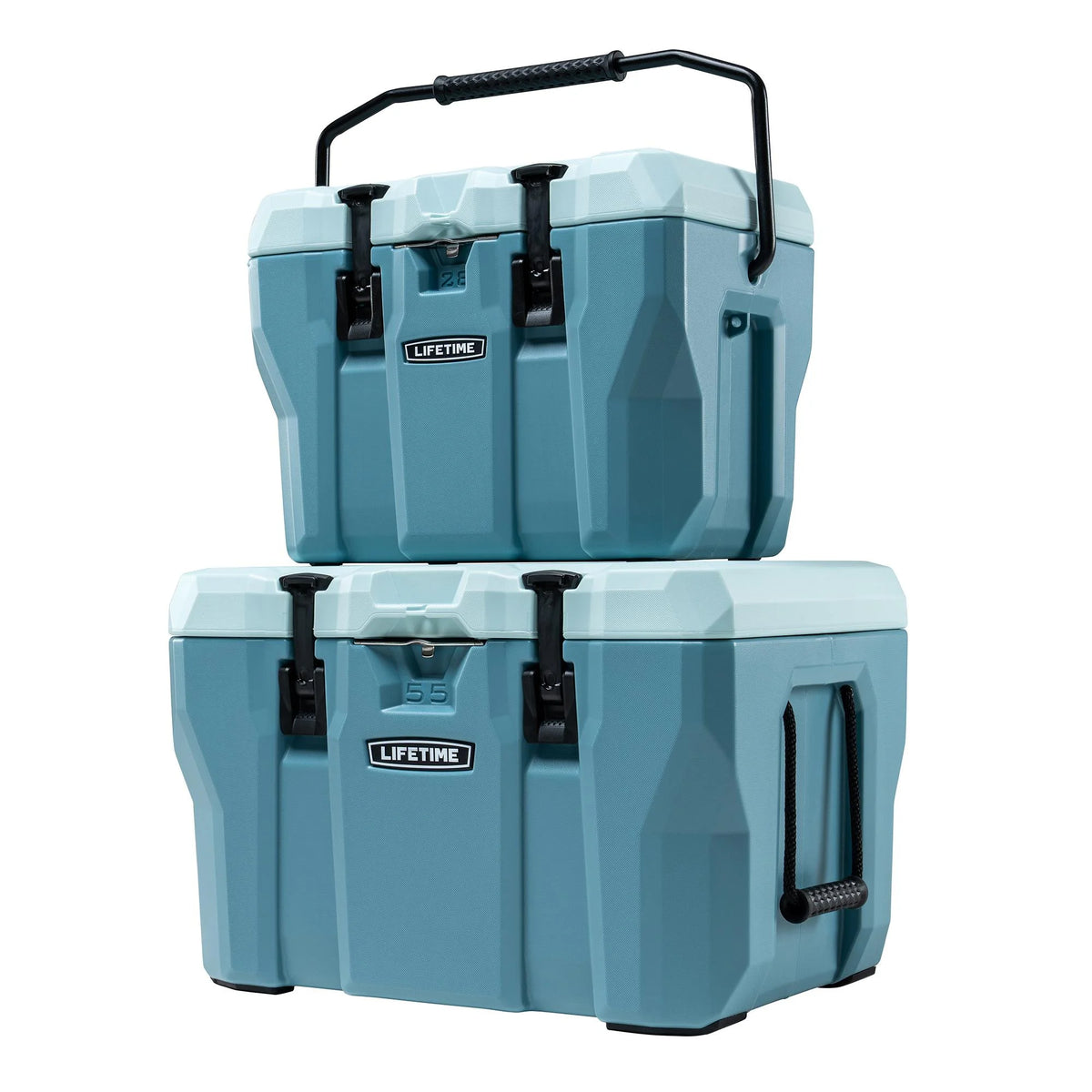Lifetime 55 qt Bear-Resistant Camping Cooler, Premium High Performance, Ice Retention, Hard Cooler, 60 Can Capacity, Light Gray (90949)