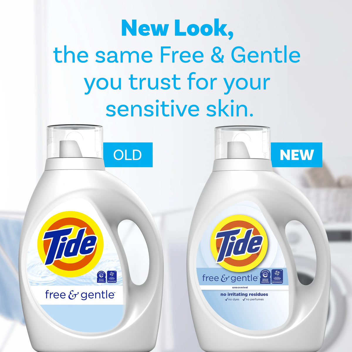 (4 pack) Tide Free & Gentle Laundry Detergent Liquid, 84 fl oz, 64 loads