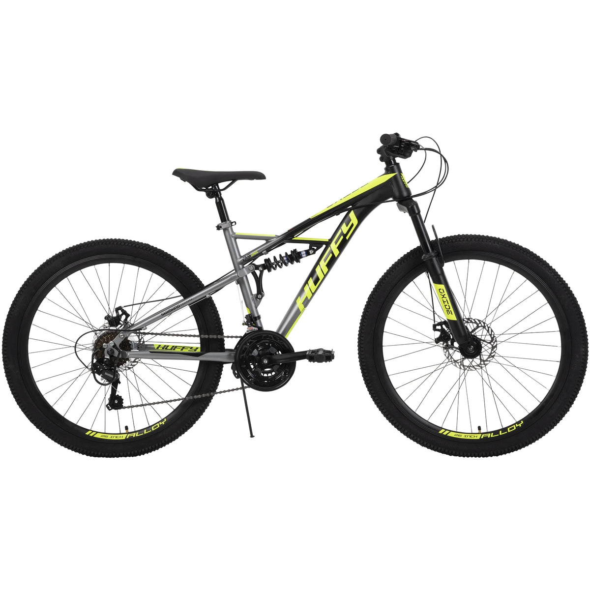 26 In. Oxide Men's Mountain Bike - Dual Suspension, Black