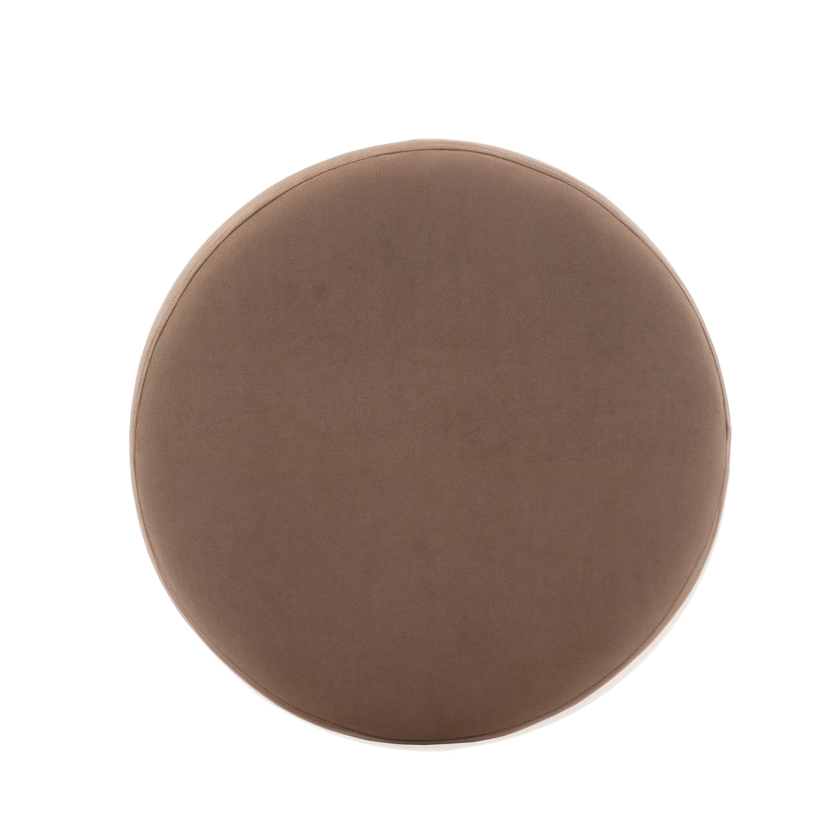 Wovenbyrd Round Pouf Ottoman with Foam Core, Gray �C Perfect for Living Room or Bedroom