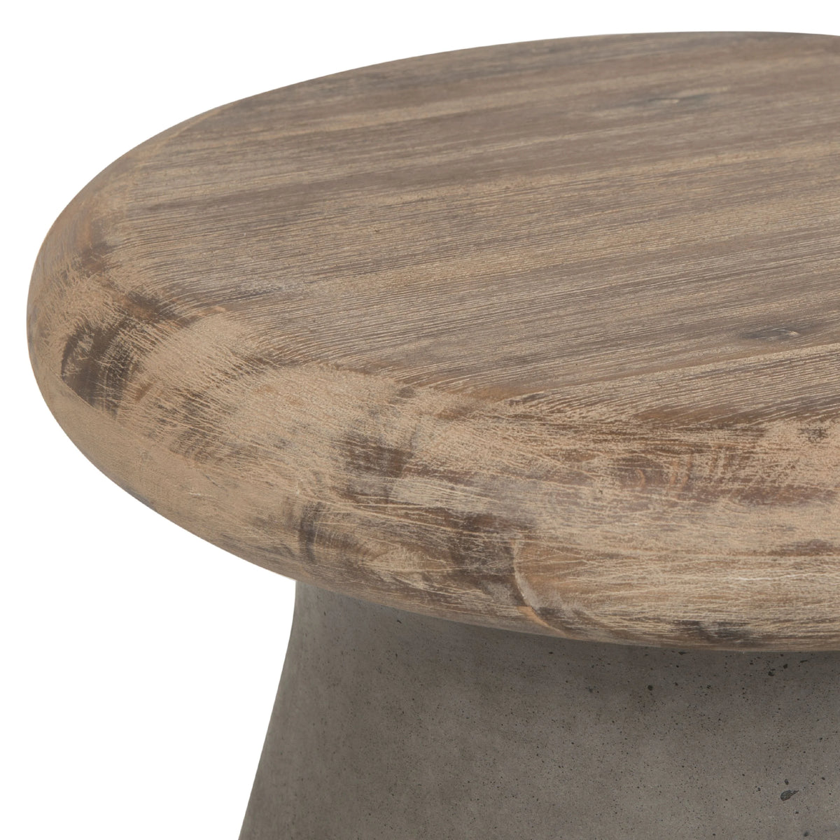 Safavieh Button 18.1" Modern Concrete Indoor/Outdoor Accent Table in Dark Gray