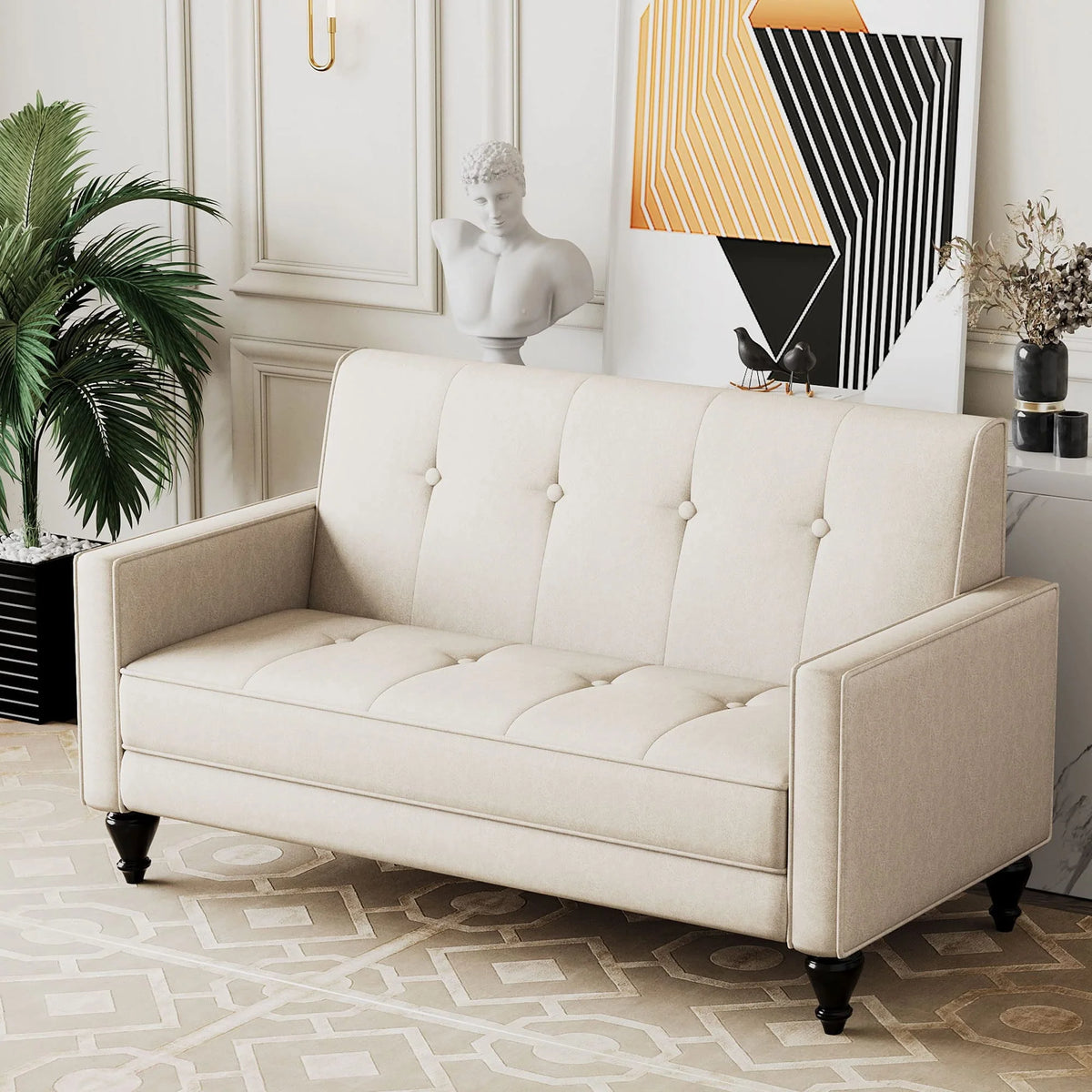 Apeaka Loveseat Sofa Couch Upholstered Small Love seat Modern Couch Sofa