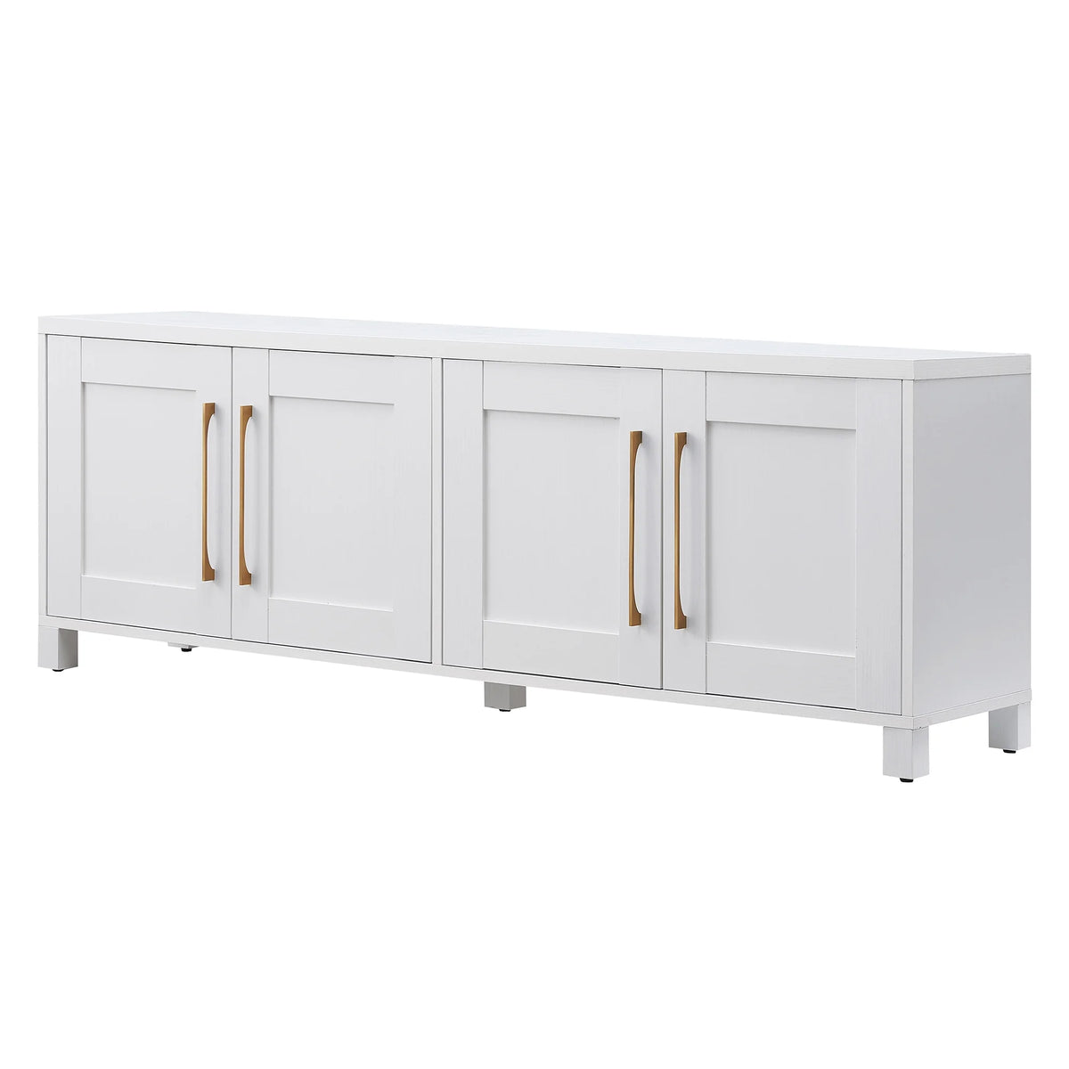 Evelyn&Zoe Chabot Rectangular TV Stand for TV's up to 75", Alder Brown
