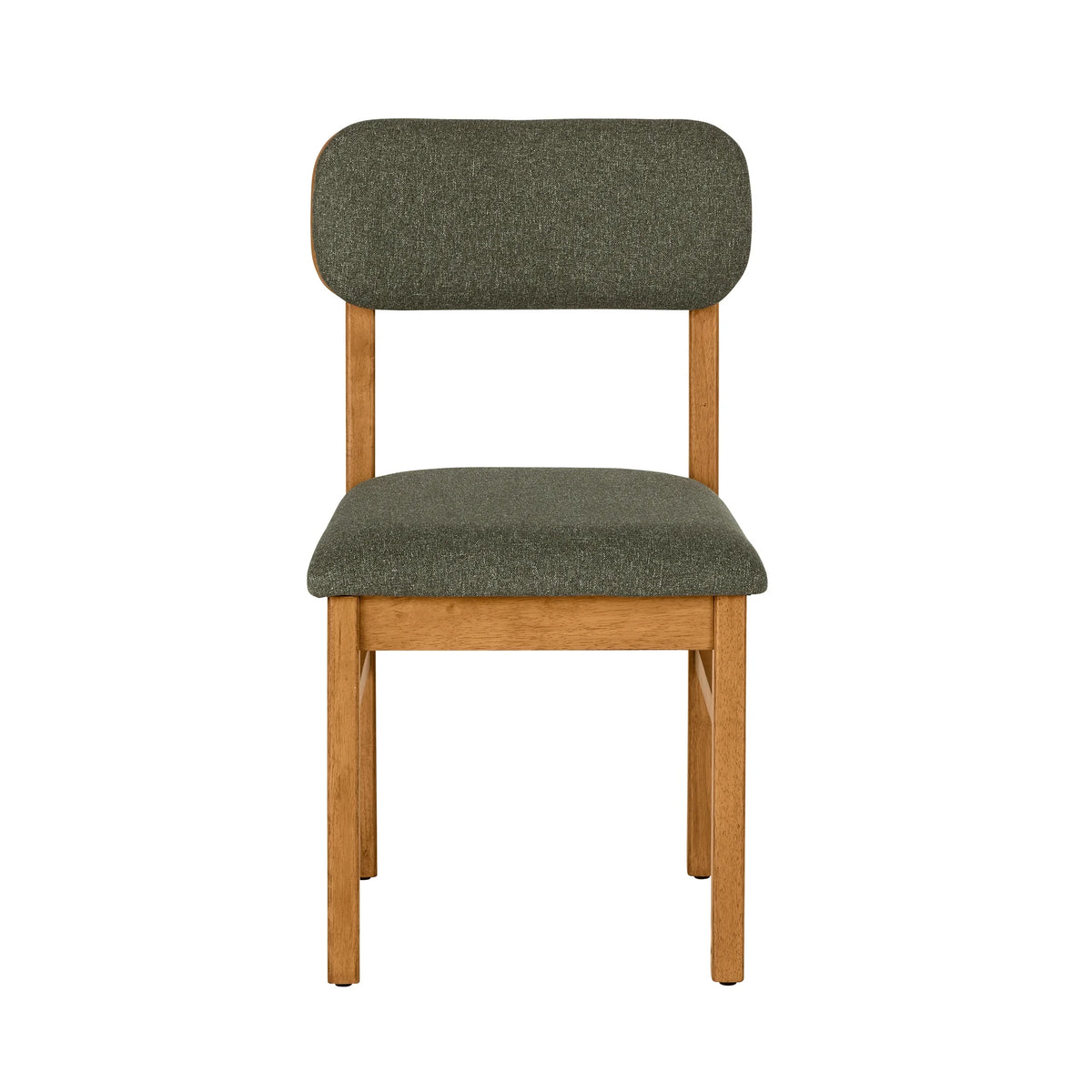 Better Homes & Gardens Juliet Dining Chairs 2 Pack, Light Honey Finish and Olive Green