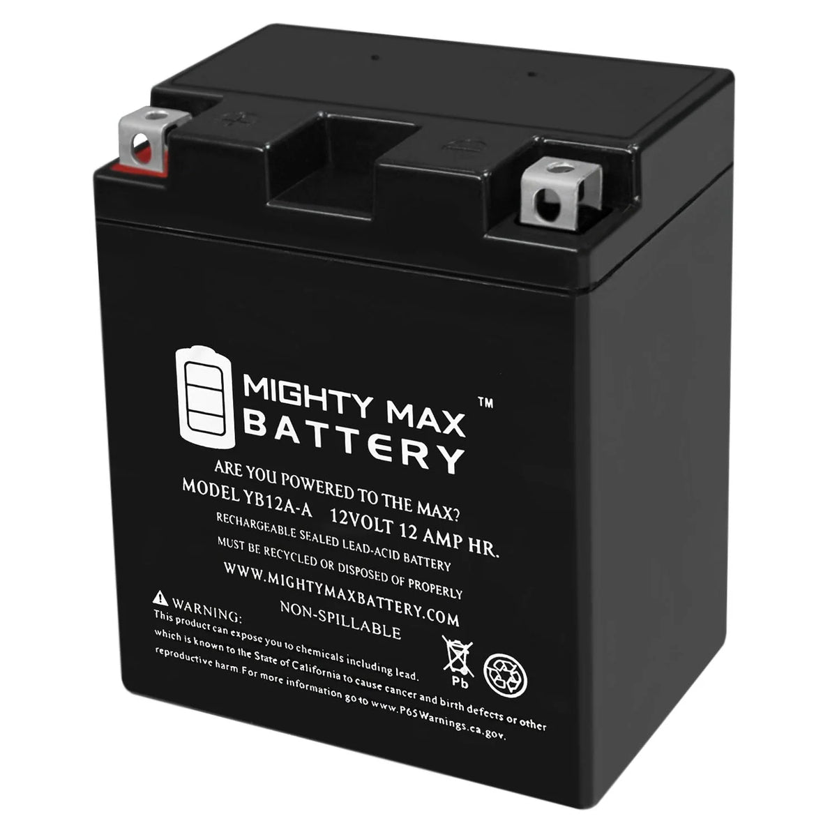 YB12A-A 12V 12AH Battery Replacement for Honda CB650, Custom 79-82