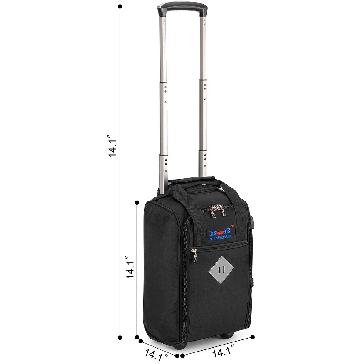 17" Rolling Personal Item Under Seat Duffel for United Airlines