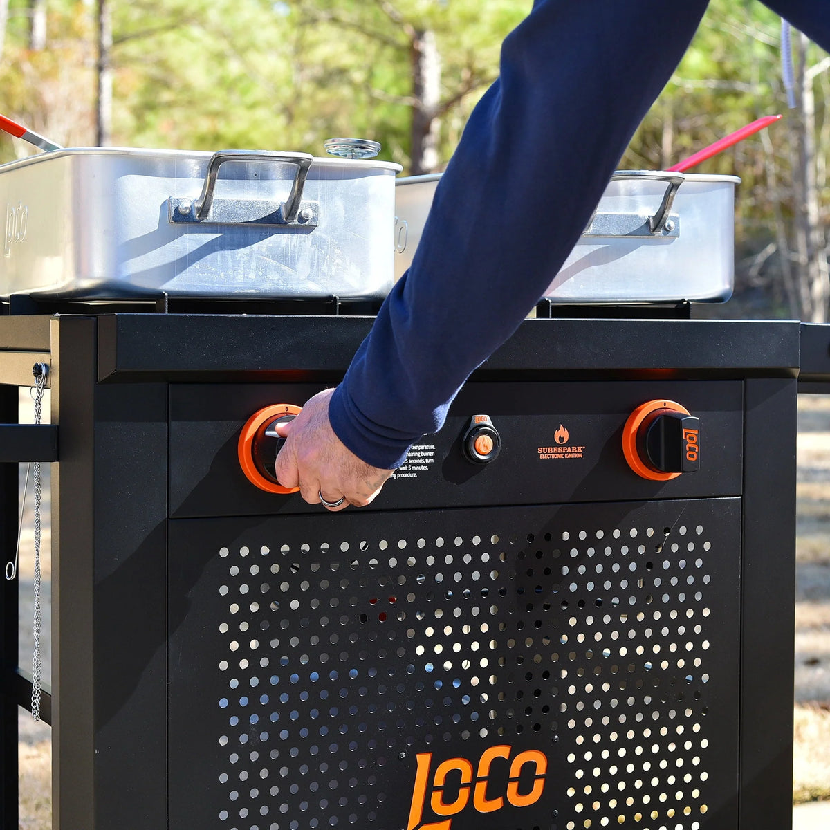 Loco Cookers Propane Dual Burner Fry Cart