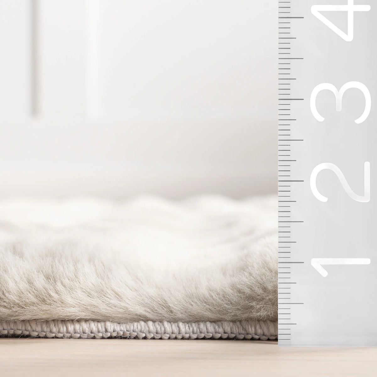 nuLOOM Jeni SuperiorWash Solid Faux Rabbit Machine Washable Area Rug, 2' 6" x 8', Runner, Jeni Grey