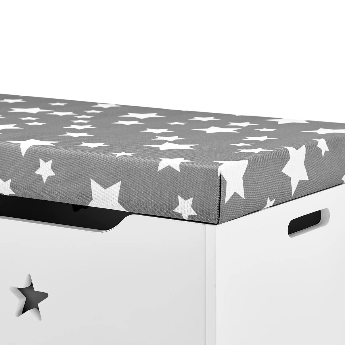 Sturdis Wooden Toy Box Spacious Storage for Home Organization, White