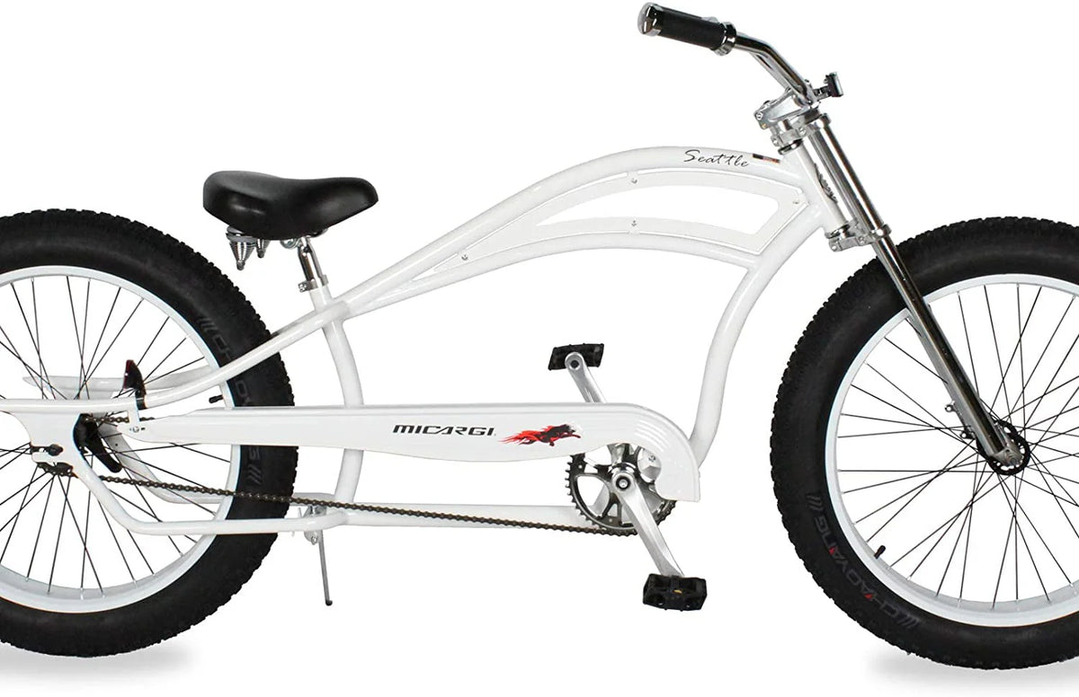 MICARGI 26" Retro Beach Cruiser Bike Single Speed Fat Tire Bicycle Seattle