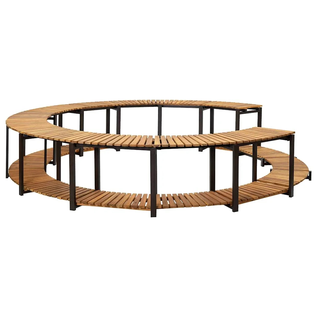 vidaXL Spa Surround 107.5"x20.9" Solid Acacia Wood