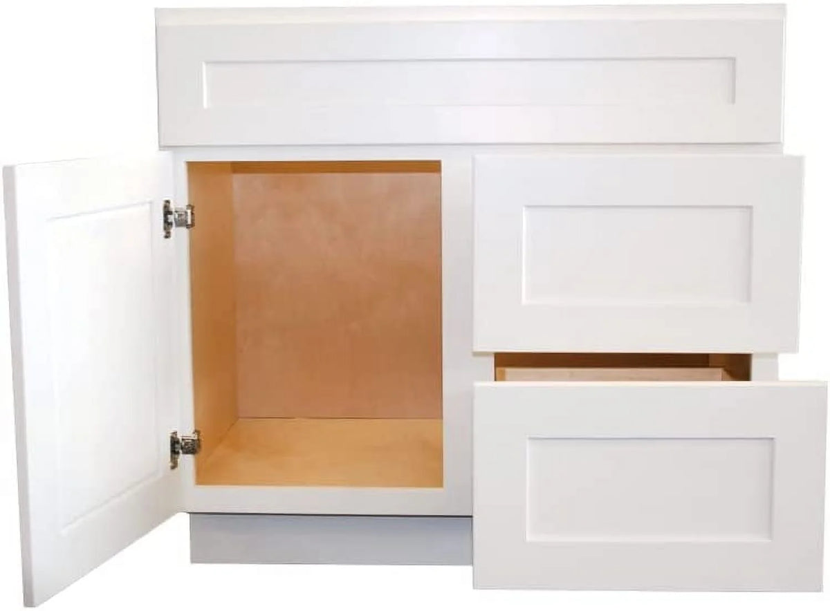 Craftline Ready to Assemble Shaker White Vanity Cabinets