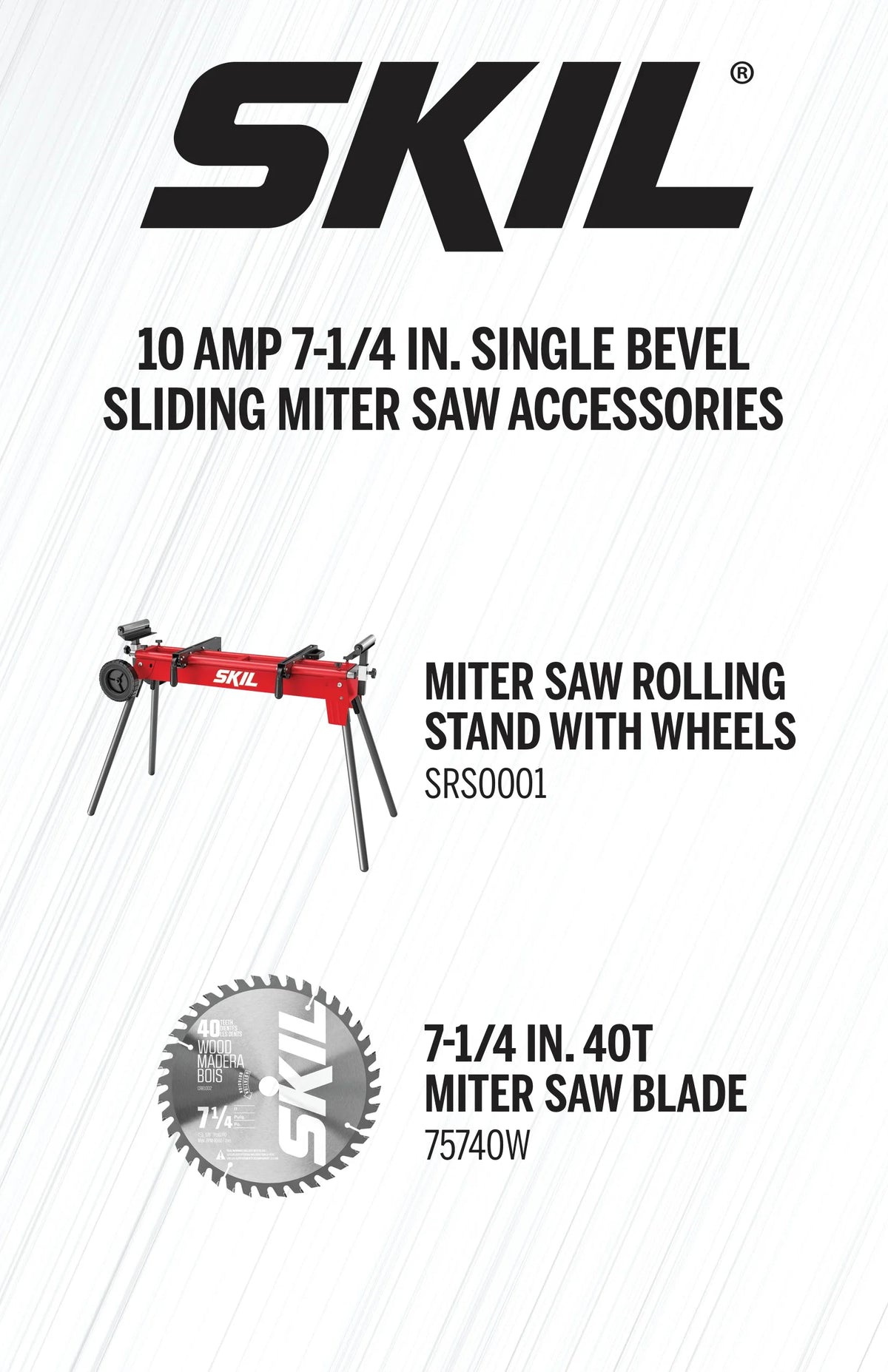 SKIL MS6316-00 10 Amp 7-1/4" Single Bevel Miter Saw with Compact Rail System & LED Shadow Line