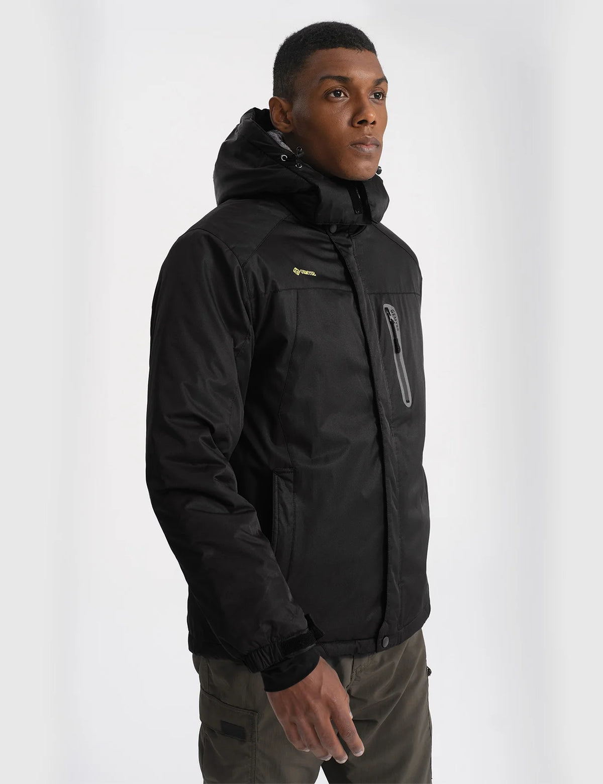 GEMYSE Mens Mountain Ski Snow Jacket Waterproof Windbreaker for Winter Rain(Graphite Grey, XL)