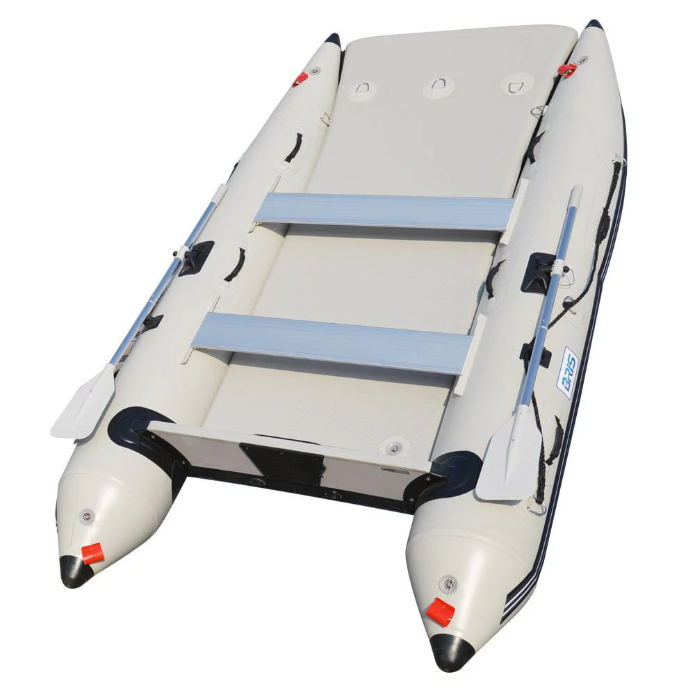 BRIS 11Ft Inflatable Catamaran Inflatable Boat Dinghy Mini Cat Gray