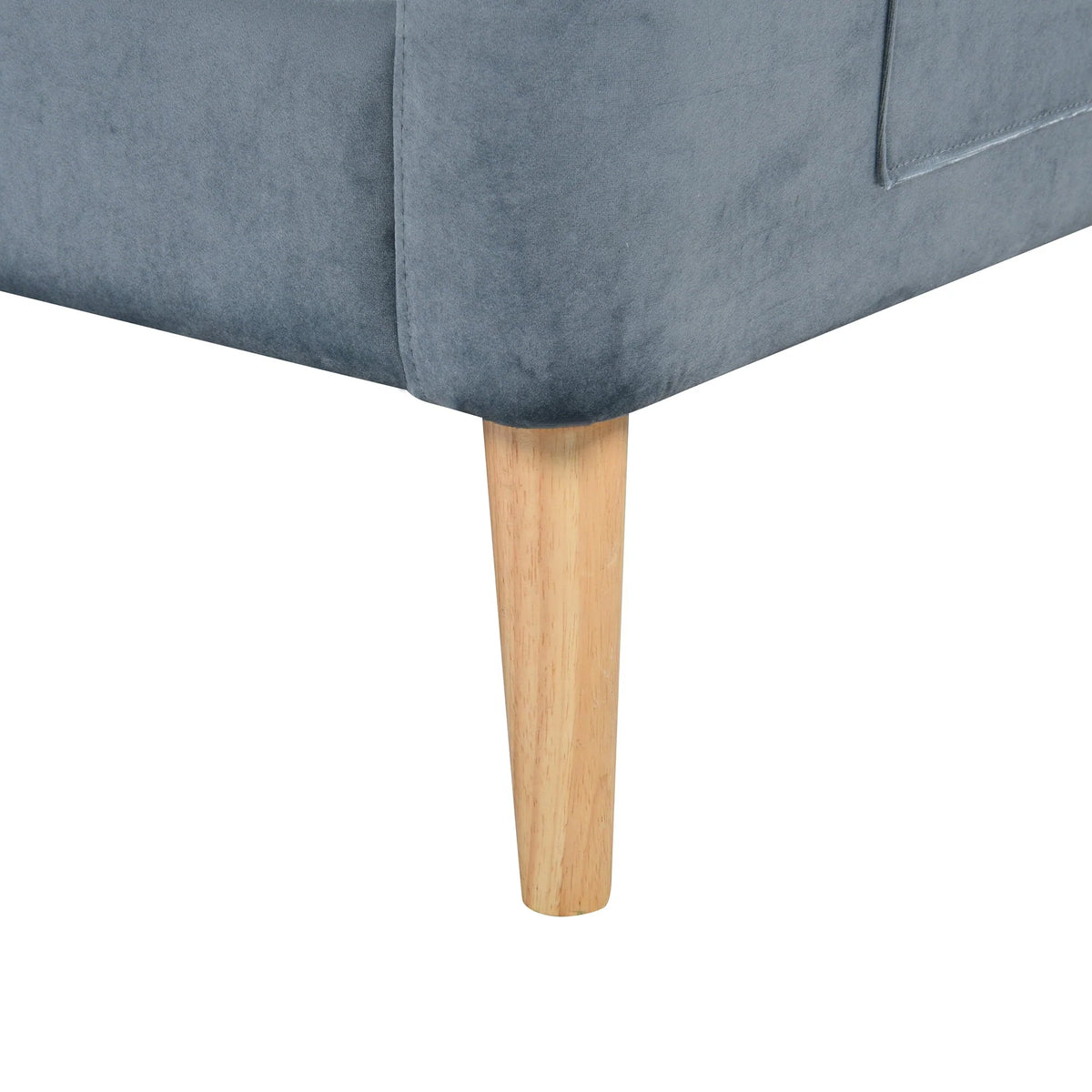 grey armchair with ottoman