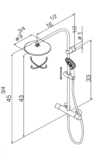 Shower Column Grb Dry Thermostatic Shower With Column