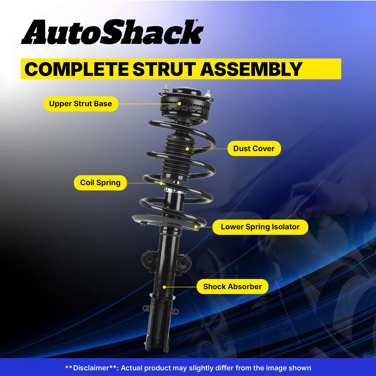 AutoShack Front Complete Strut & Coil Spring | Replacement for 2007-2010 Chevrolet Equinox 2008-2010 Saturn Vue | 2-PC