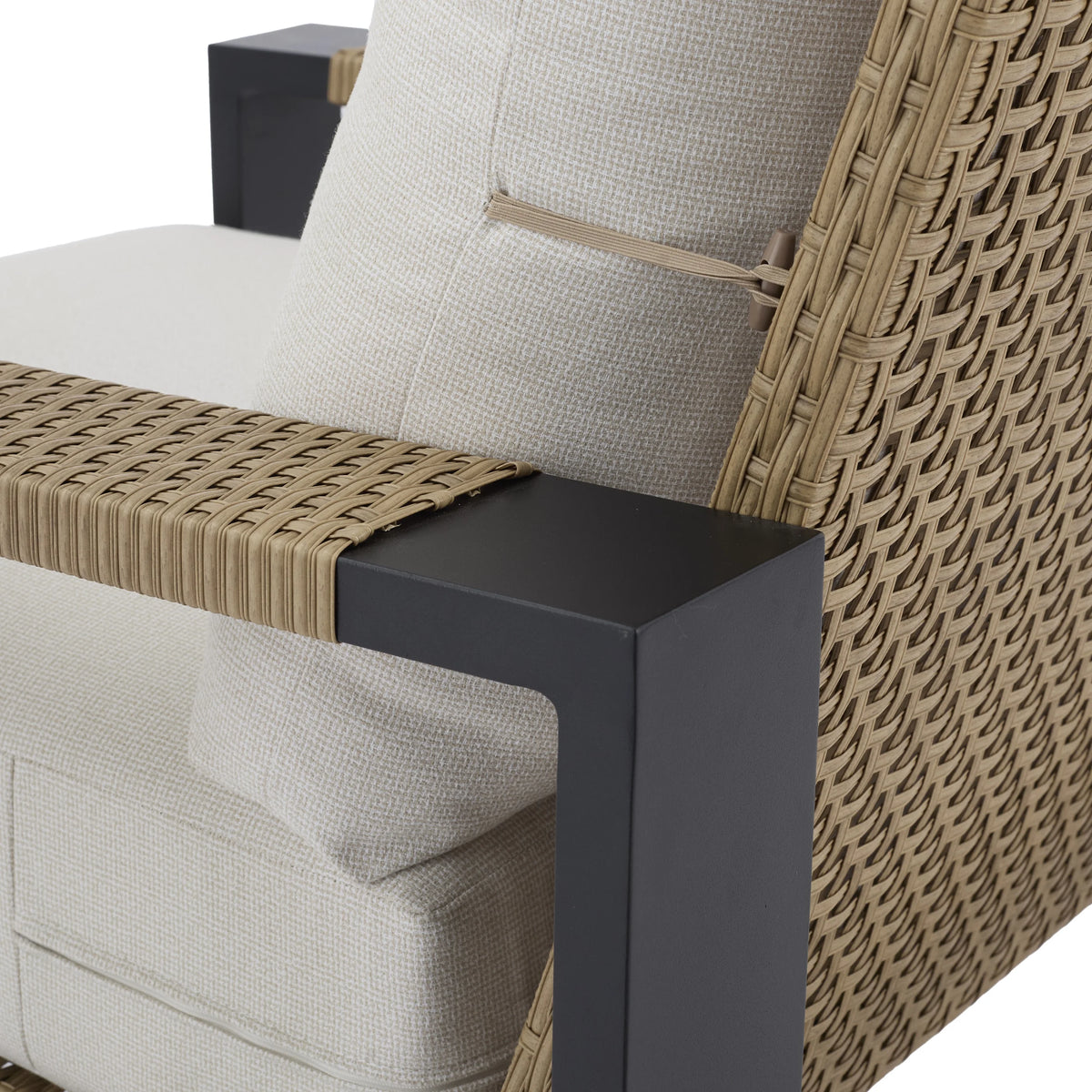 Better Homes & Gardens Ventura 2-Piece Outdoor Wicker Chat Chair, Beige