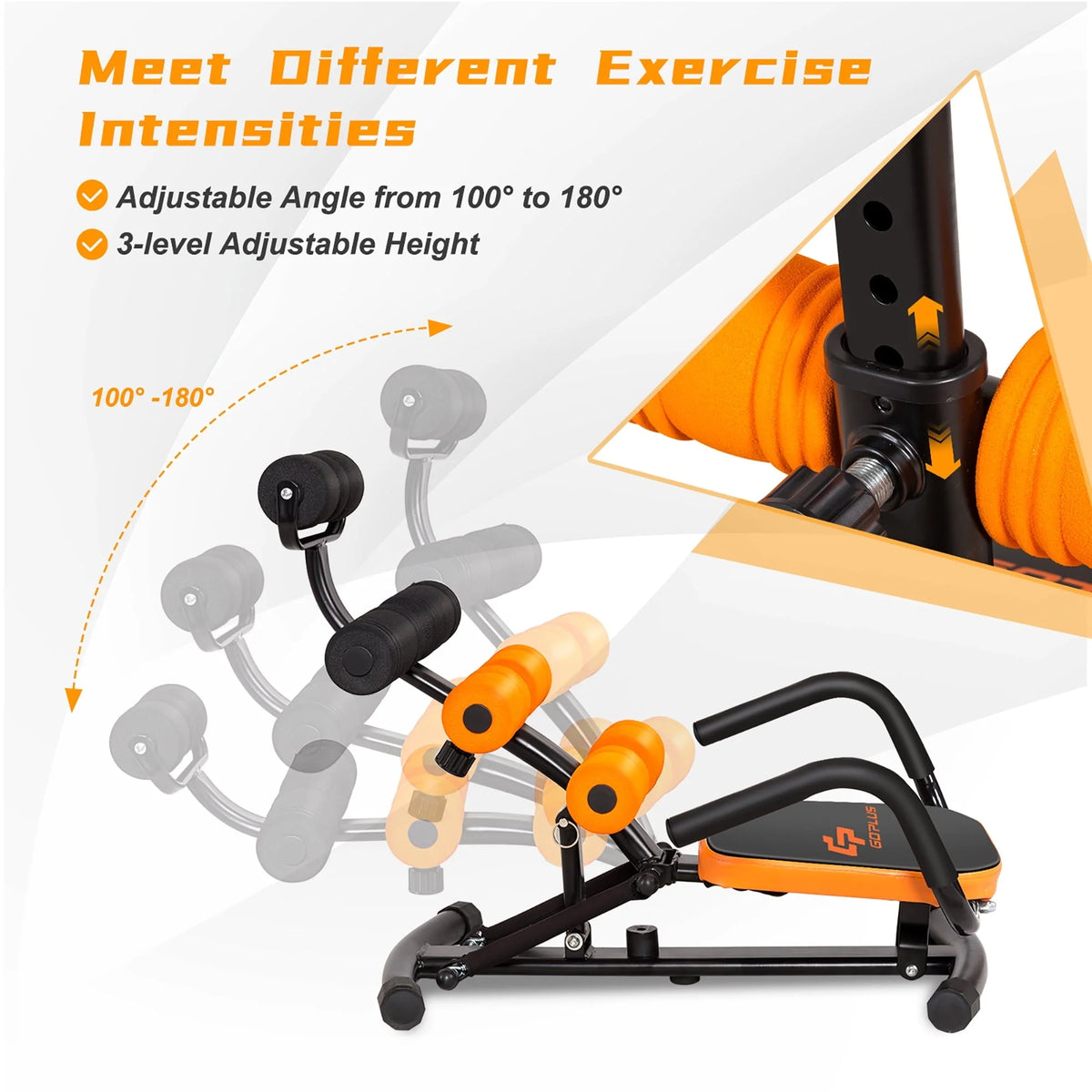Costway Core Ab Trainer Bench Abdominal Stomach Exerciser Workout Gym Fitness Machine