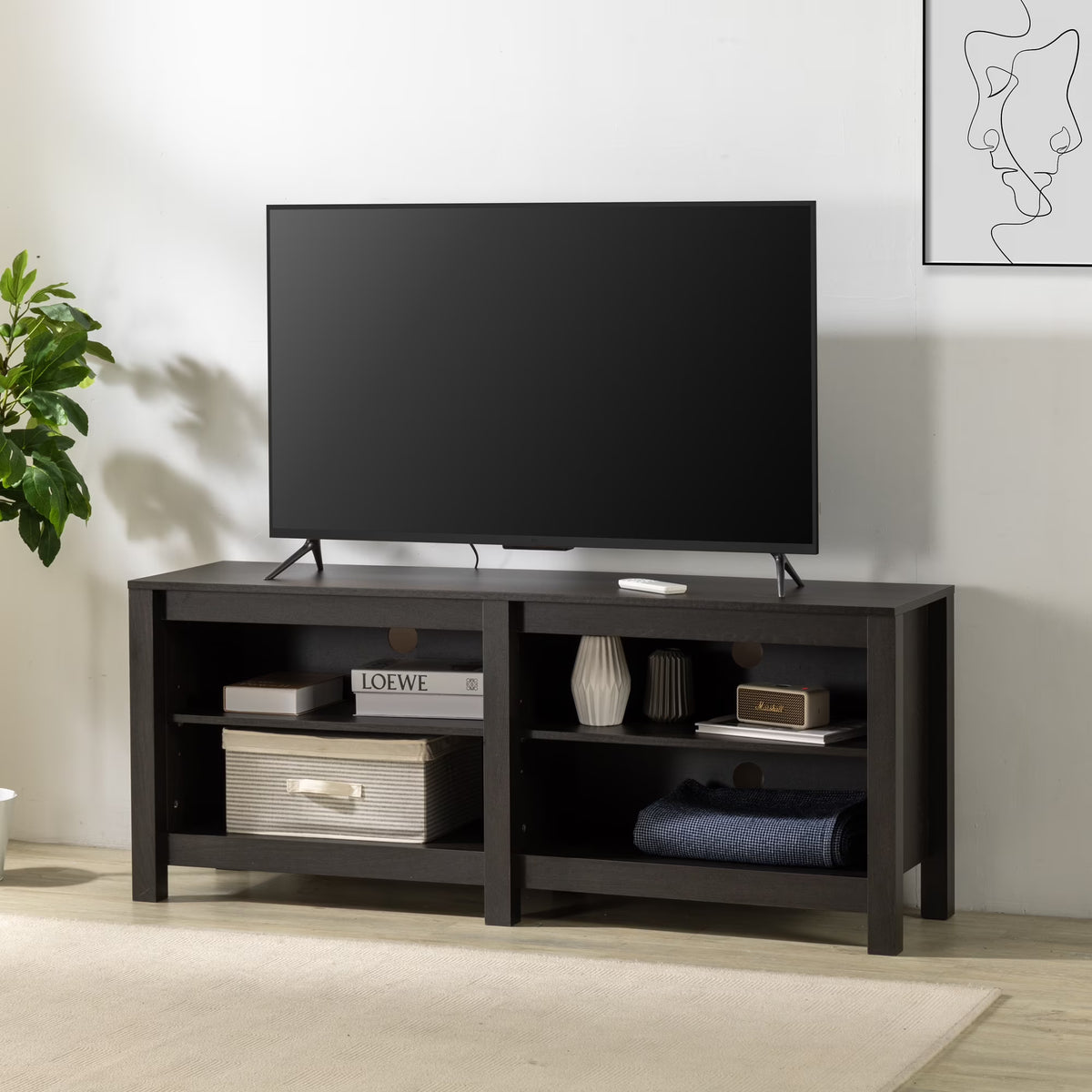 Zinus Camden TV Stand for TVs up to 65", Espresso