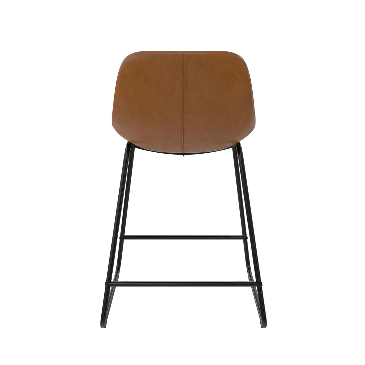Better Homes & Gardens Farley Scoop Counter Height Stool, Camel Faux Leather