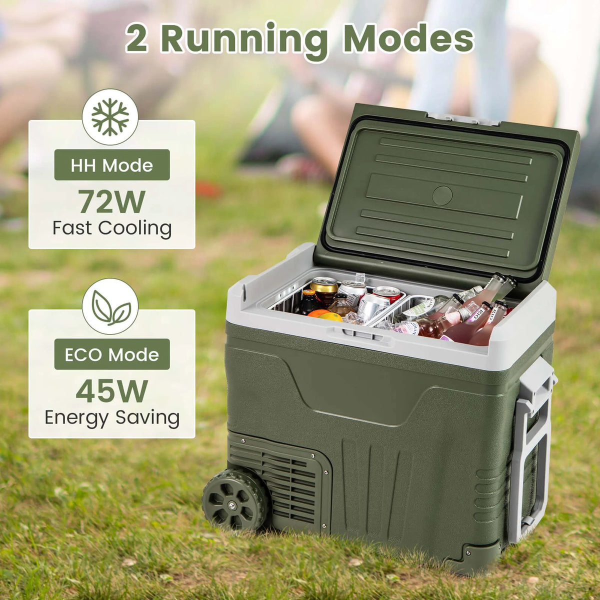 Costway 12 Volt Car Refrigerator 37 QT Portable Car Fridge with -4℉~68℉ Adjustable Range