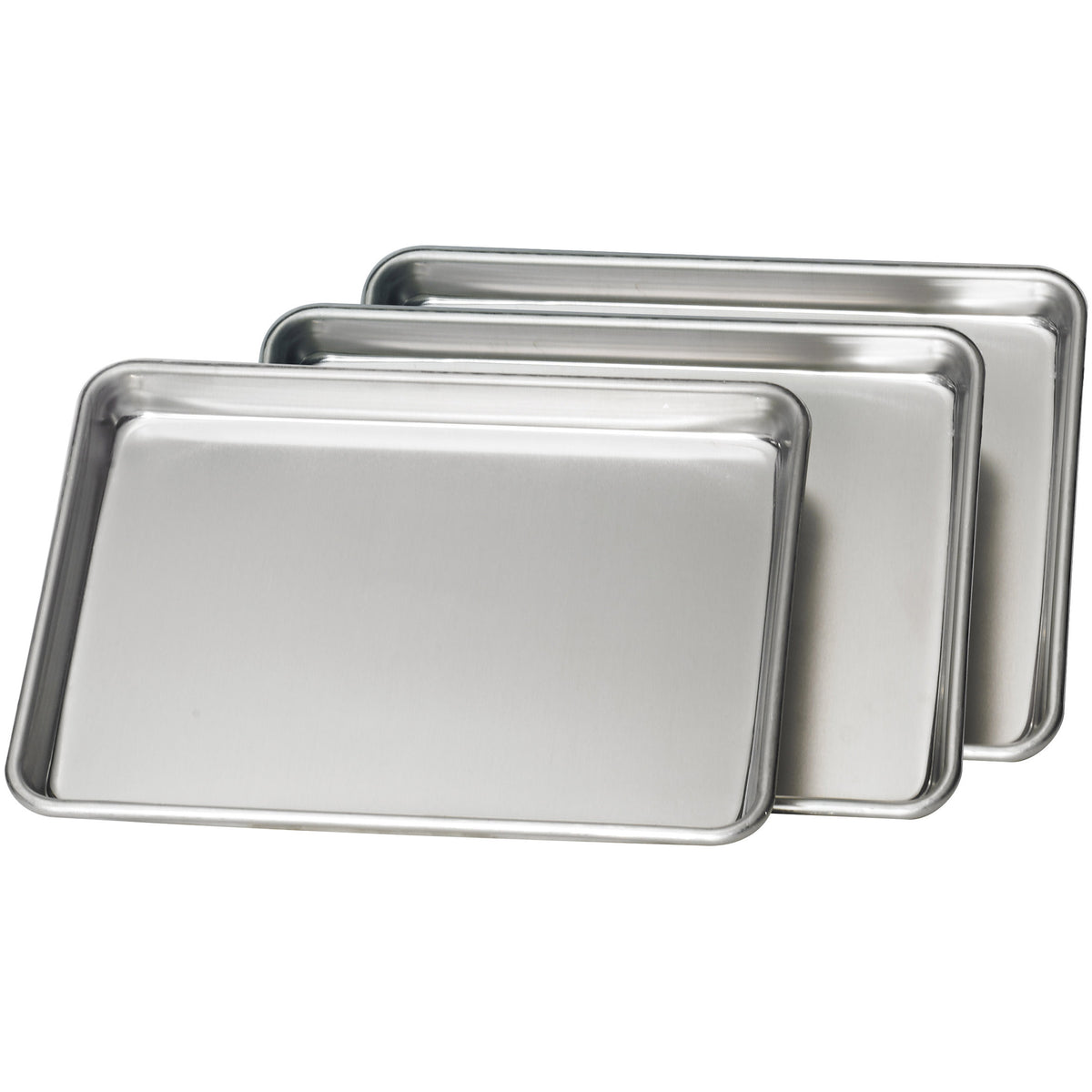 Tramontina Aluminum Baking Sheet Pan, Quarter Size, 9.5'L x 13'W, 3 ct