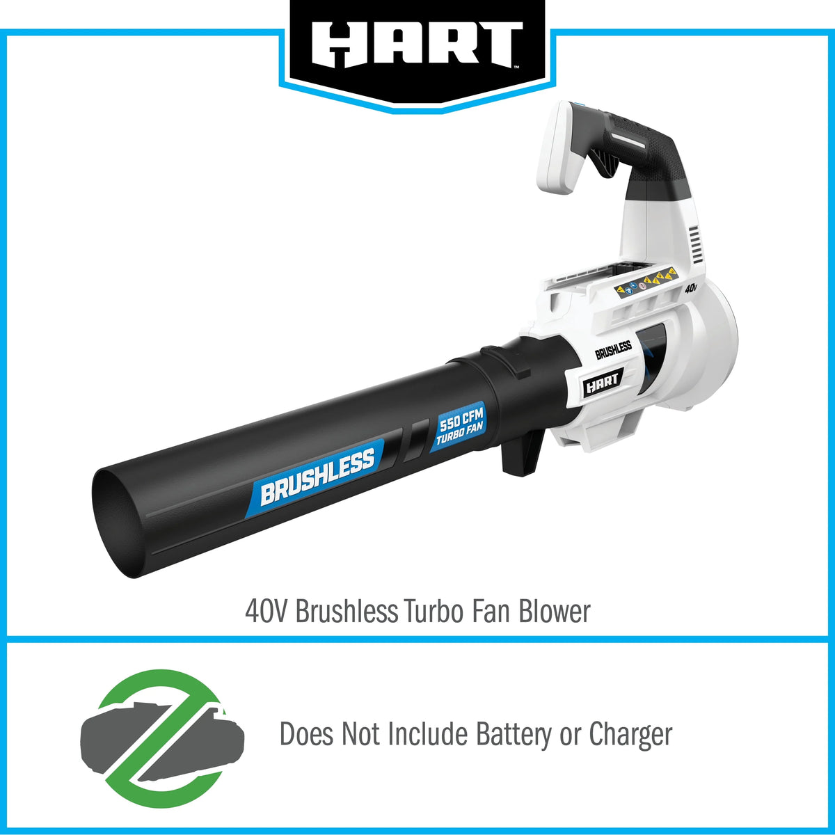 HART 40-Volt Cordless Brushless Blower (Battery Not Included)
