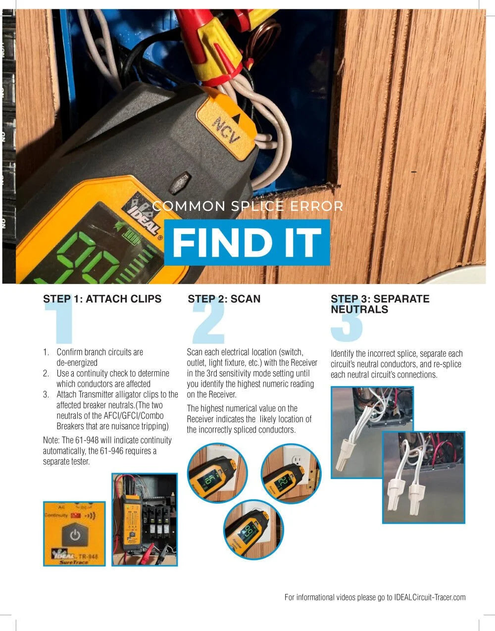 Ideal Industries Suretrace Plus Circuit Tracer 0-600V Ac/dc With Continuity Test