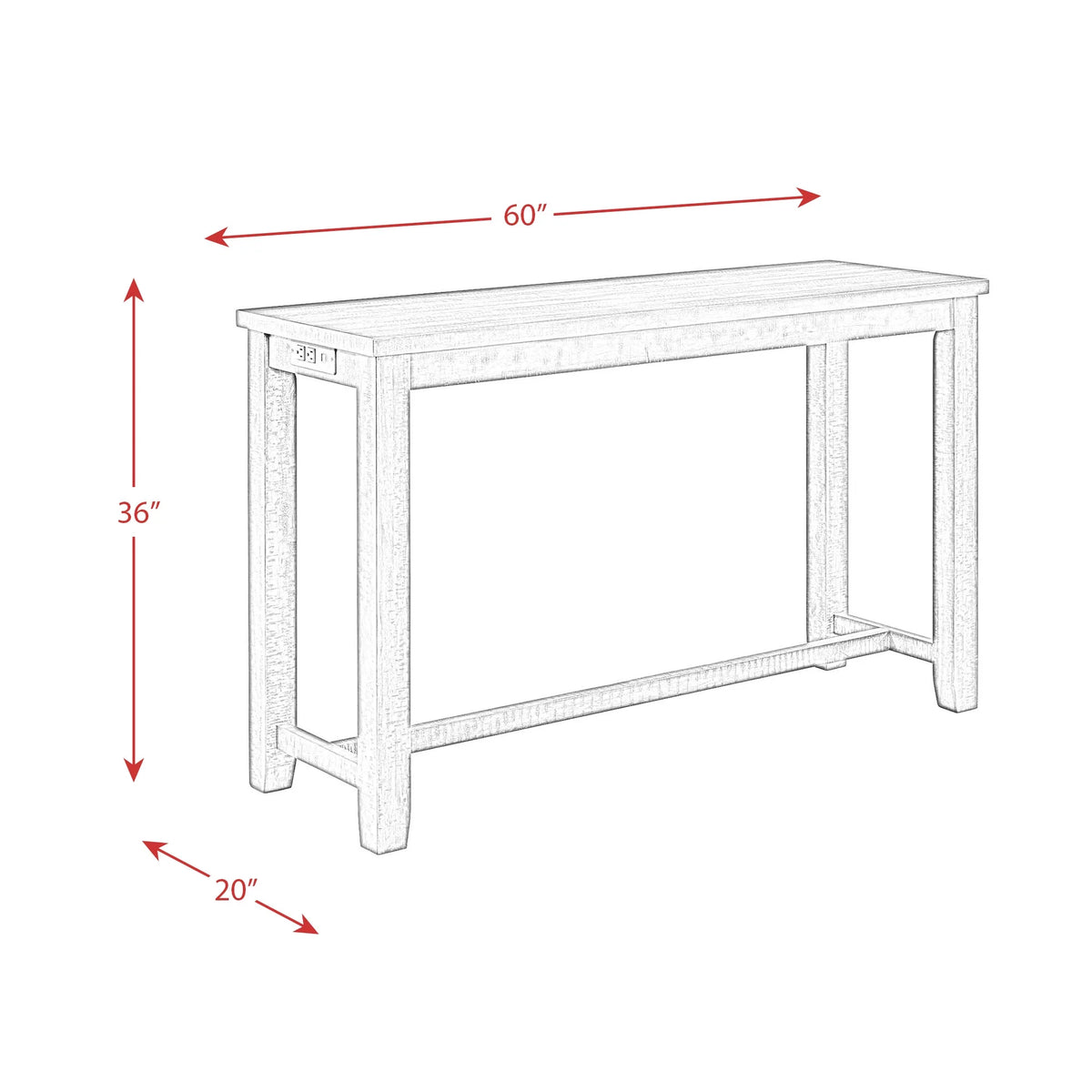 Picket House Furnishings Drew Multipurpose Bar Table Set