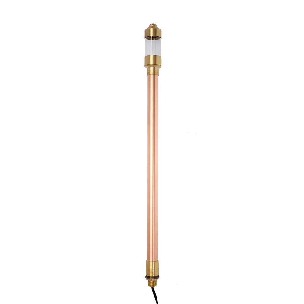 VOLT Flat Hat 12V Brass Path Light (7" Shade, 25" Tall)