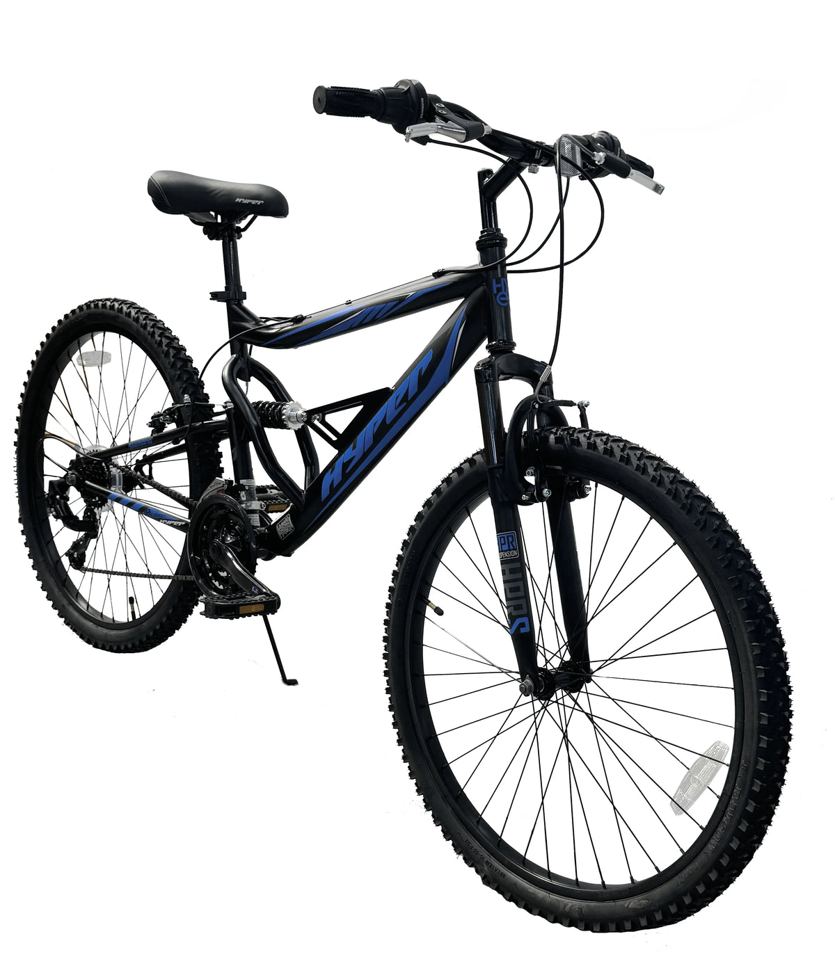 Hyper Bicycles Men's 26" Shocker Mountain Bike, Black/Green