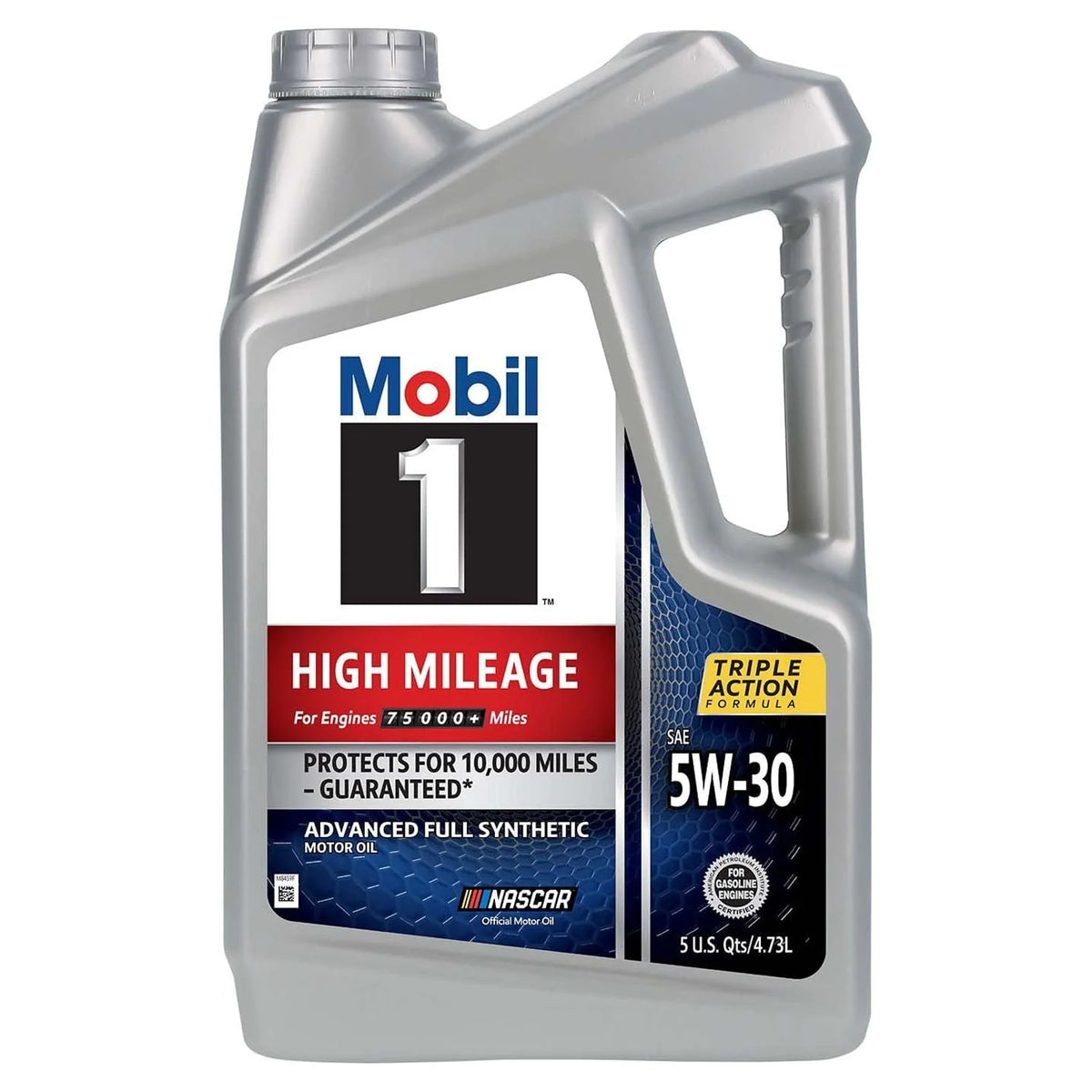 Mobil 1 High Mileage Full Synthetic Motor Oil 5W-30, 5 qt  (3 Pack)