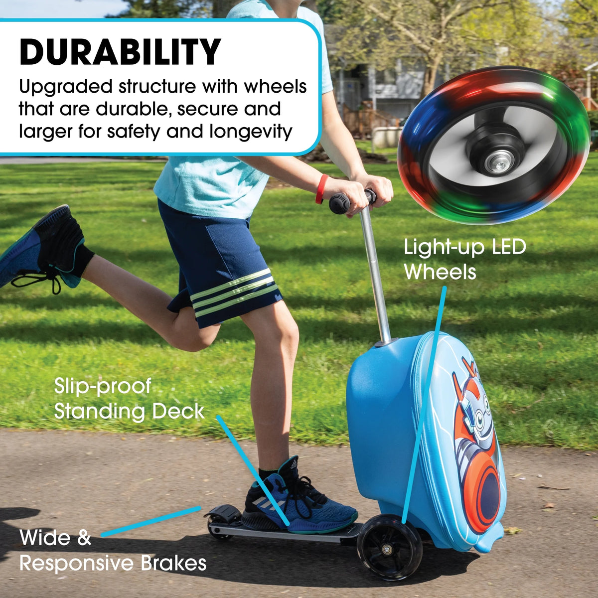Kiddietotes 20" Child Hardside Kids Travel Luggage