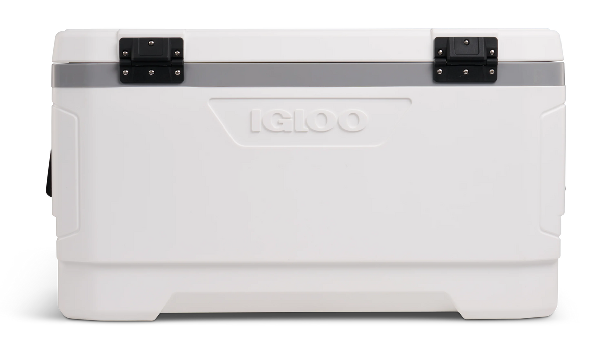 Igloo 100 QT Latitude Marine Ultra Hard-Sided Cooler, White and Moonscape Gray
